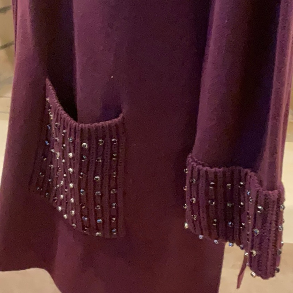 Alfani Burgundy Cardigan Sweater